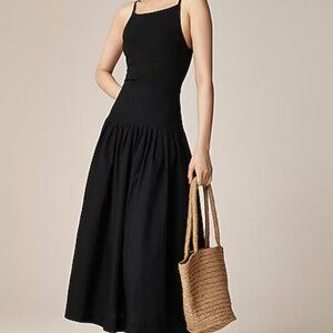 J.Crew Pintuck Mixy Dress NWT Black